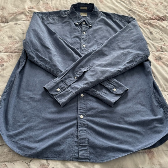 J. Crew men’s Secret Wash Classic fit blue stretch button down shirt, size XL - Picture 10 of 16